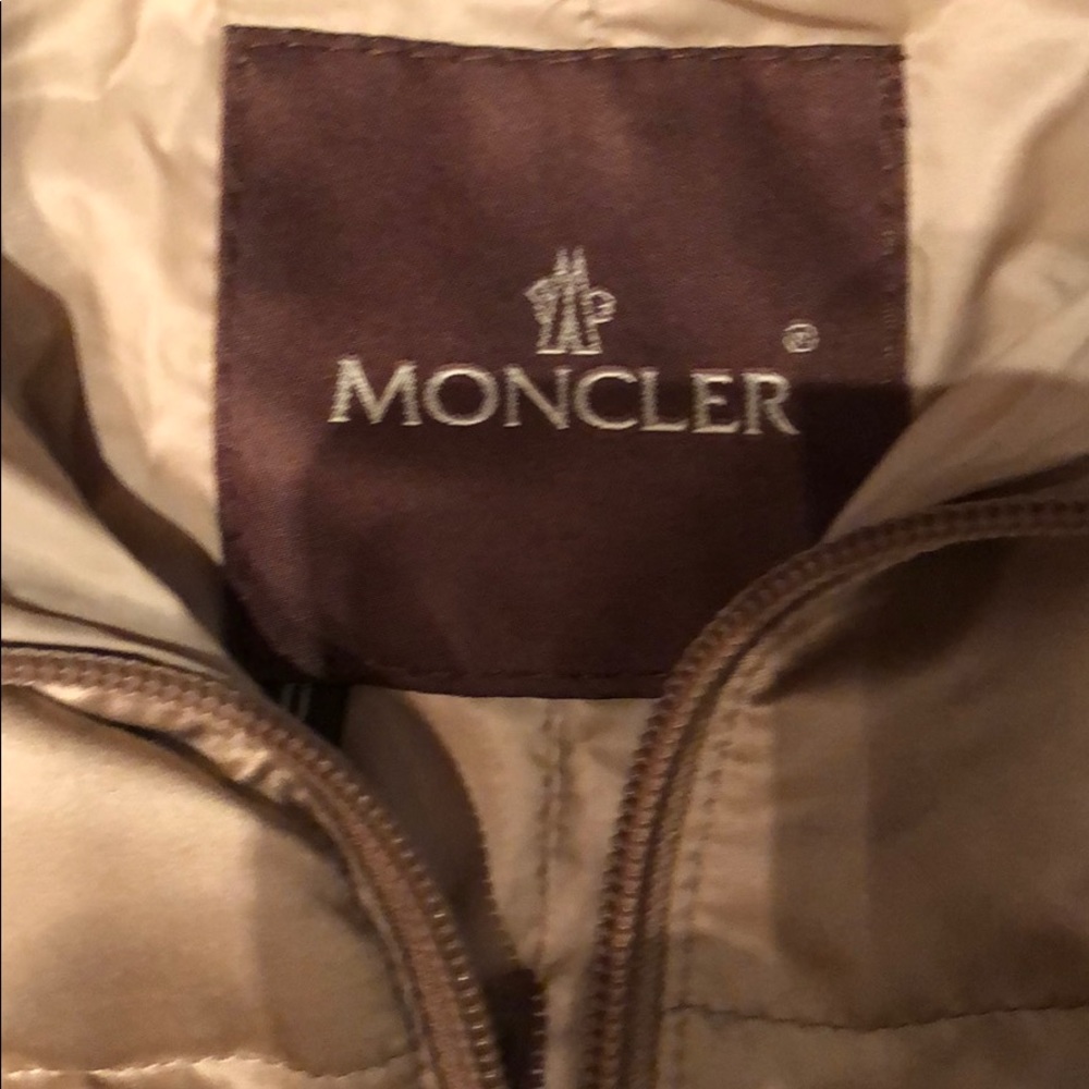 Moncler Long Gold Coat! Super warm in med condition